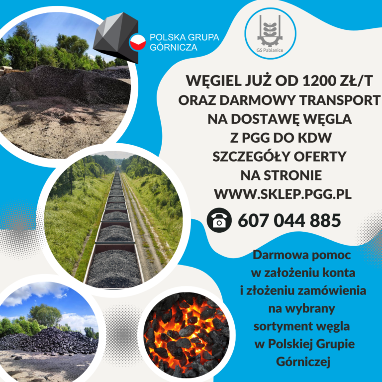 Polski węgiel groszek orzech kostka KDW w PGG GS Pabianice